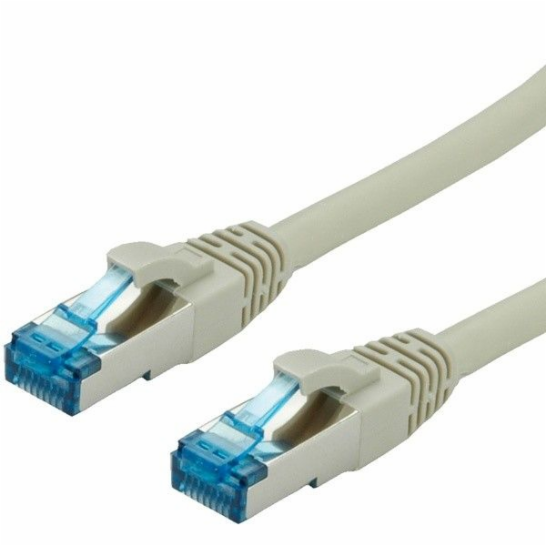S/FTP (PiMF) Patchkabel LSOH 1m cat.6a, šedý, Cu