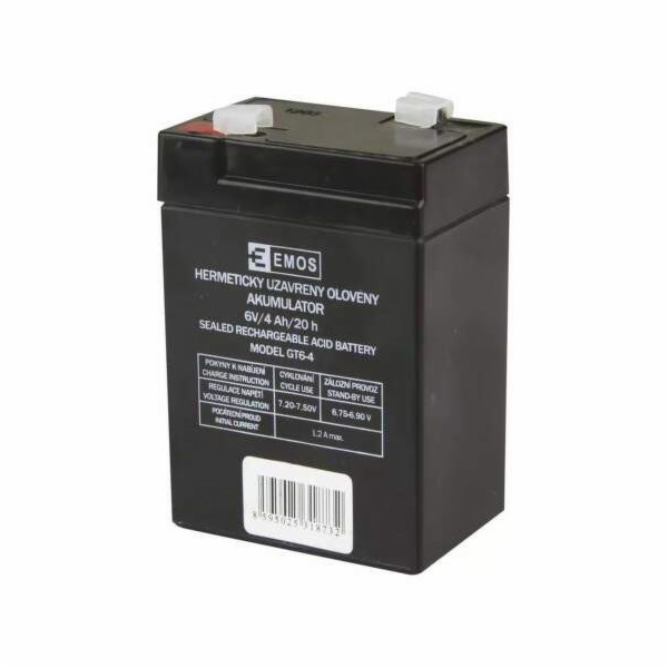 EMOS B9641, Akumulátor 6V/4Ah, AGM