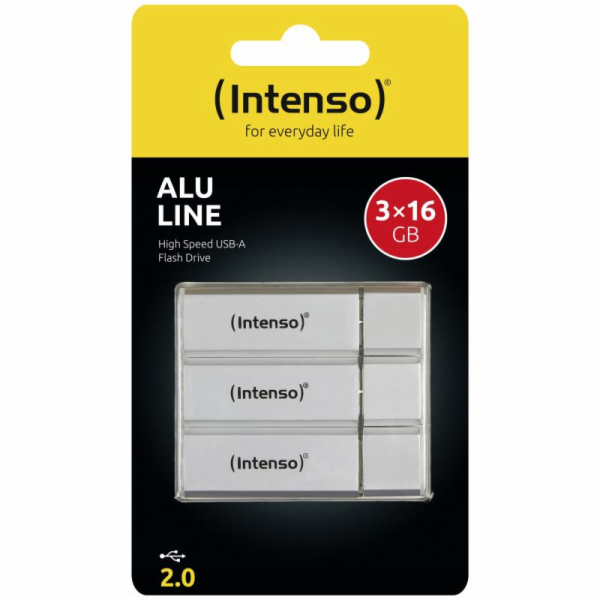 INTENSO - 3x 16GB Alu Line 3521473 silver