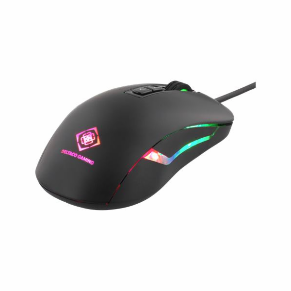 DELTACO GAM-029 GAMING, Myš, USB, černá