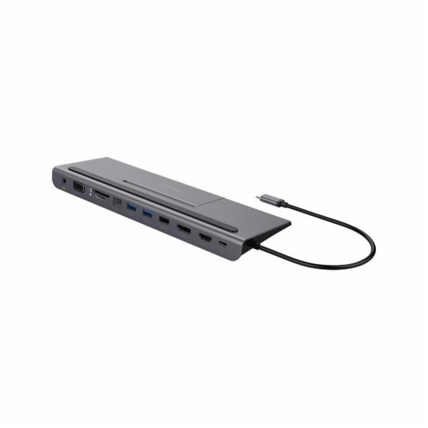 DELTACO USBC-DOCK2, Dokovací stanice USB-C 8v1