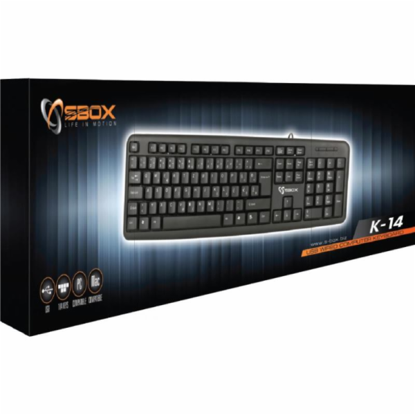 SBOX K-14 USB Klávesnice SK/CZ