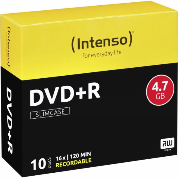 INTENSO DVD+R Slim Case 4,7GB 10ks