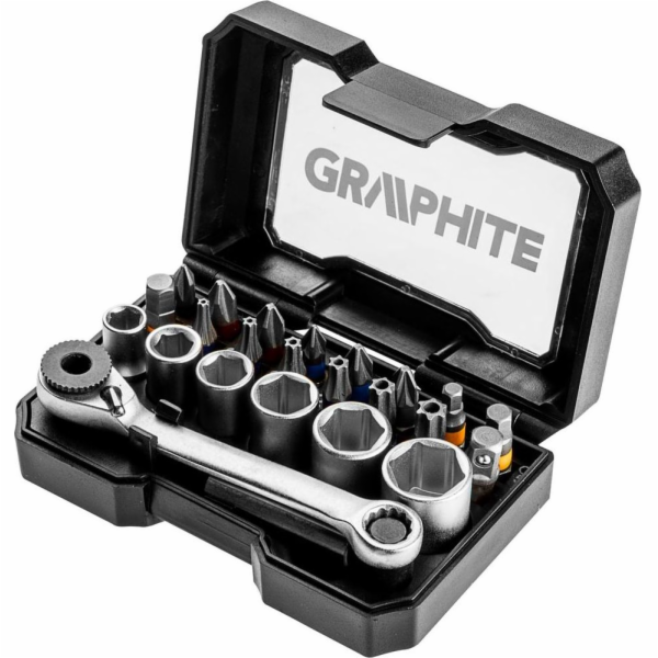 GRAPHITE 56H610, Sada bitů + ráčna, 25 mm, 24 ks
