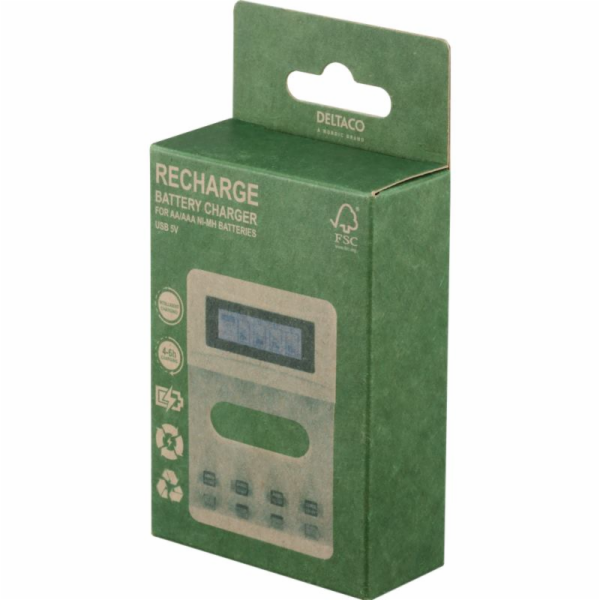 DELTACO C704A4, Nabíječka baterií, USB