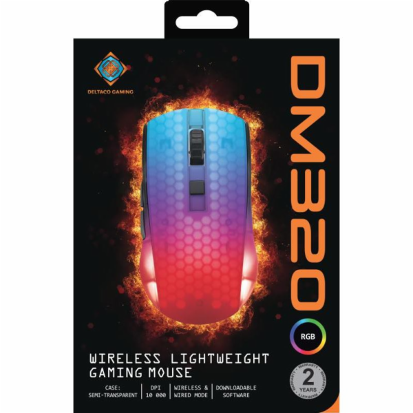 DELTACO GAM-145 DM320, Herní myš, USB-C, černá
