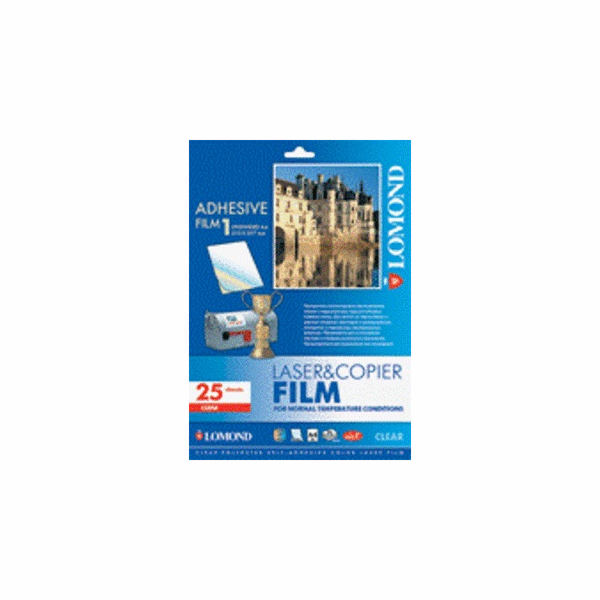 LOMOND PET film Laser A4/25 samolep. Clear matna