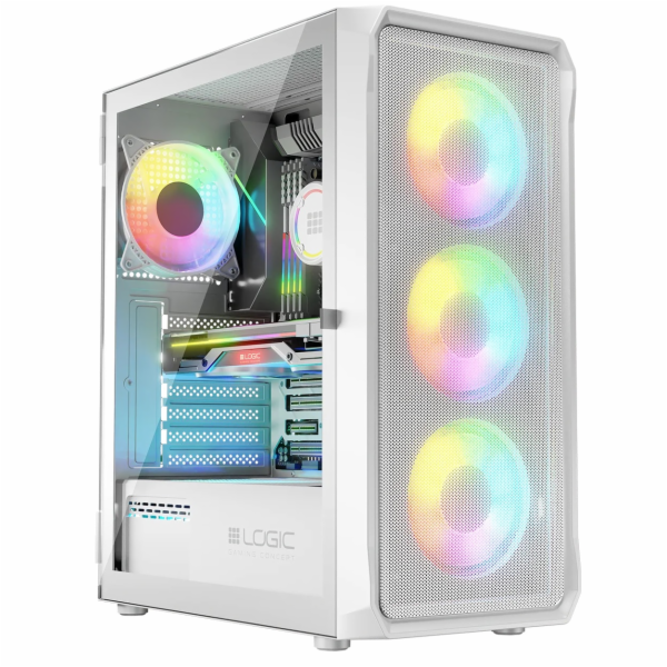 Logic PORTOS ARGB MINIDI skříň USB 3.0 Bílá