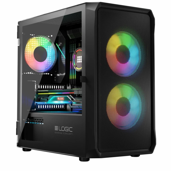 LOGIC PC skříň Portos ARGB MINI 1x USB 3.0, 2x USB 2.0 + ...