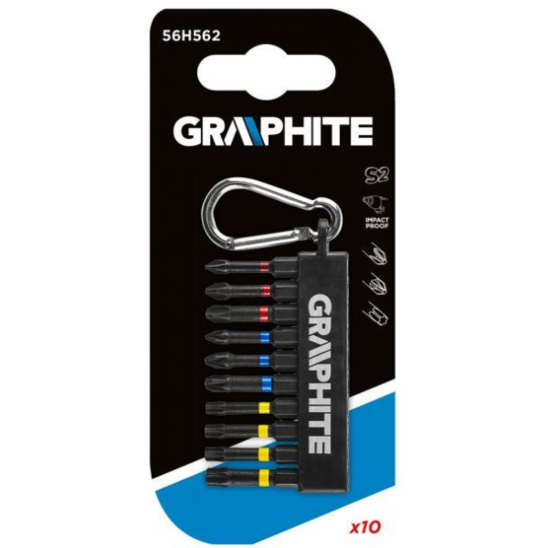 GRAPHITE 56H562, Sada bitů, 50 mm, 10 ks