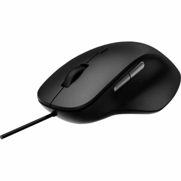 Rapoo N500 black ergonomic wired optical Mouse