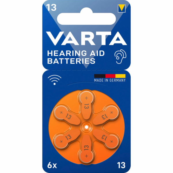 1x6 Varta Hearing Aid Batter. 13 Hörgeräte Batterien  246...