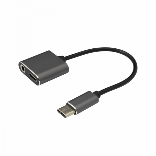 SBOX Redukce USB Type C/USB Type C + 3,5 mm