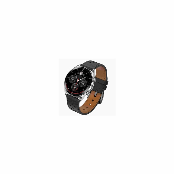 Garett Smartwatch V10 Silver-black leather