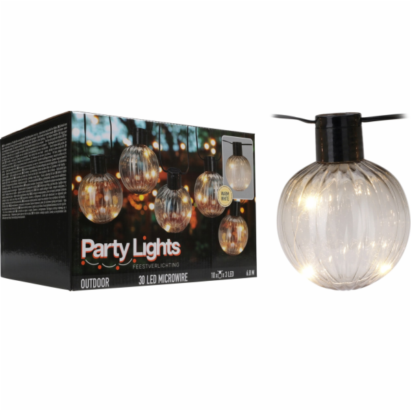 Světelný řetěz žárovky  LED PARTY 10 ks 6,8m KO-AF5300250