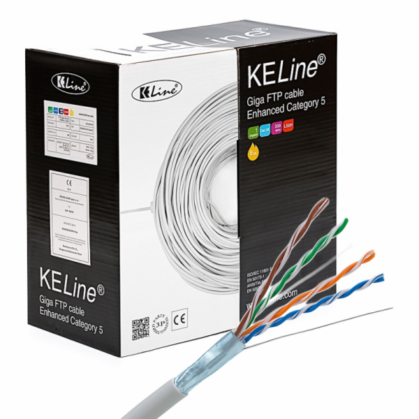 KELINE Kabel FTP (F/UTP) 4x2xAWG24 Cat 5E LSOH 305