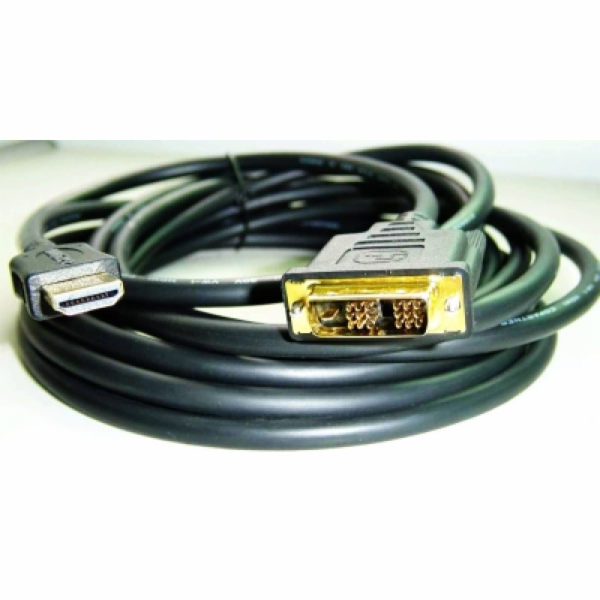 GEMBIRD Kabel HDMI-DVI 4,5m, 1.3, M/M stíněný, zlacené ko...