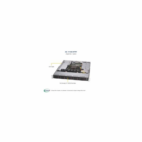 SUPERMICRO A+ Server 1U 1x SP3, 8x DDR4, 10x 2,5" (2xNVMe...