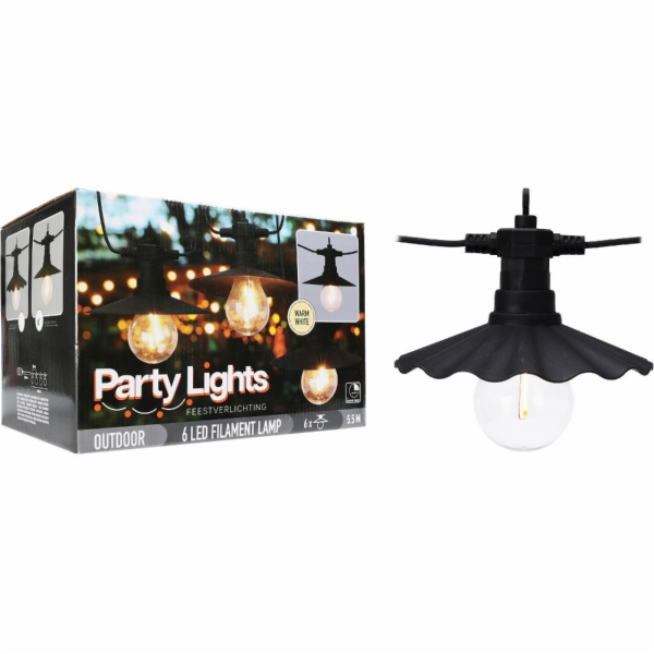 Světelný řetěz žárovky  LED PARTY 6 ks 5,5m KO-AF5300230