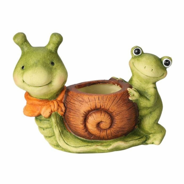 Květináč keramický žába, hlemýžď KO-095752180snek