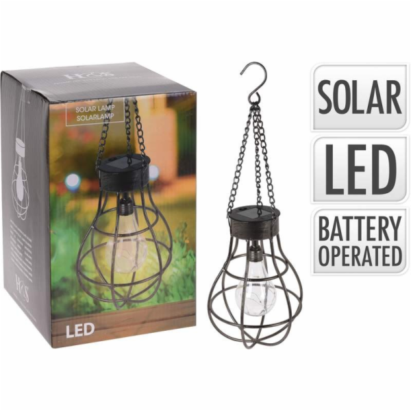 Lampa solární s LED žárovkou závěsná 18,5 x 27 cm KO-5120...