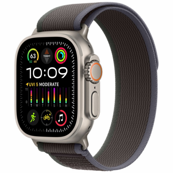 Apple Watch Ultra 2/49mm/Titan/Sport Band/Blue-Black Trai...
