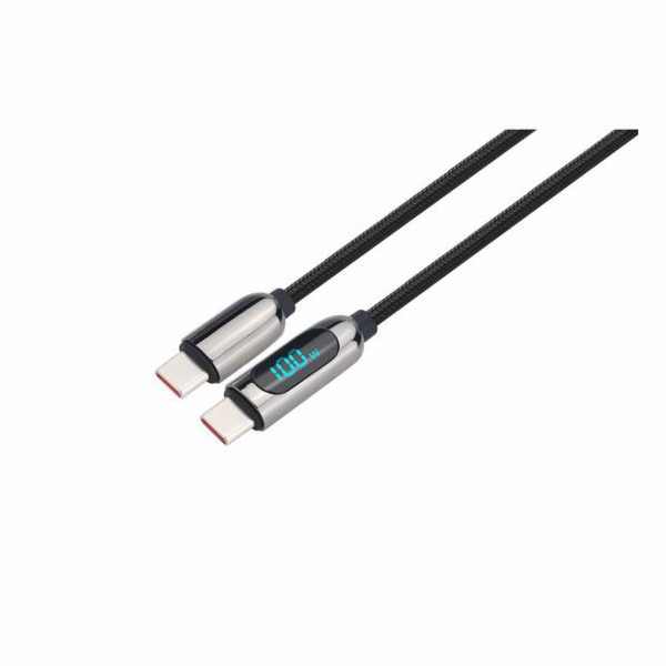 Solight USB-C kabel s displejem, USB-C konektor - USB-C k...