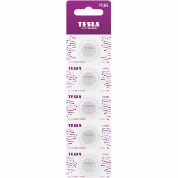 TESLA - baterie TESLA CR1620, 5ks, CR1620