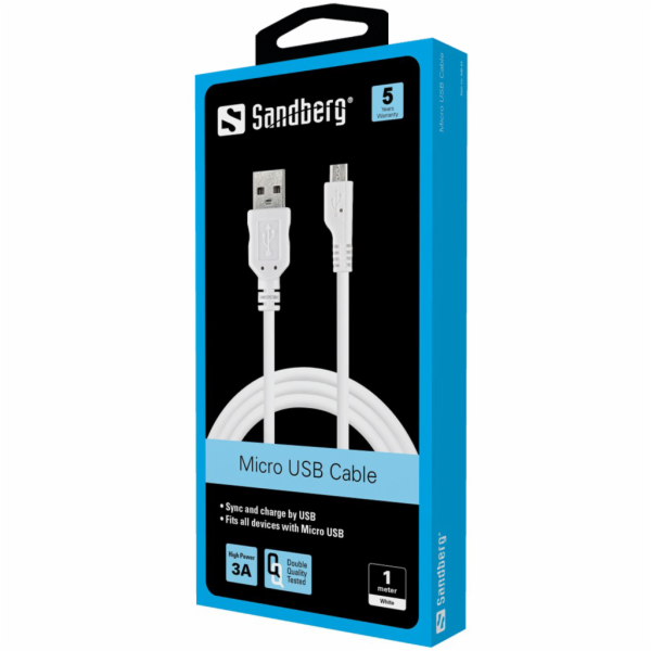Sandberg 440-33 MicroUSB synchronizační/nabíjecí kabel 1m