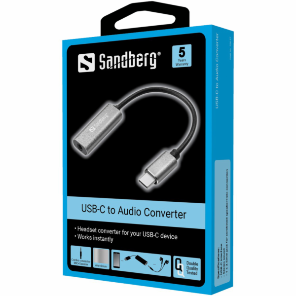 Sandberg 136-27 USB-C audio adaptér