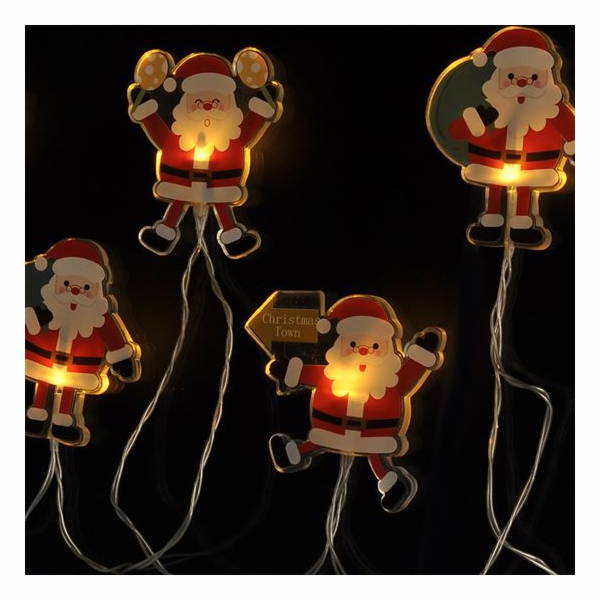 Solight LED okenní řetěz - Santa, 6x LED, přísavný, 120cm...