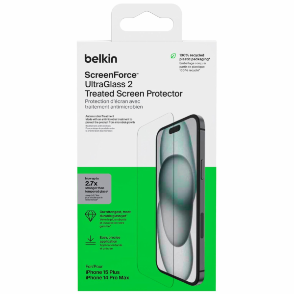 Maxkin Screenforce UltraGlass2 antiba.iPhone 16/15Plus/14...