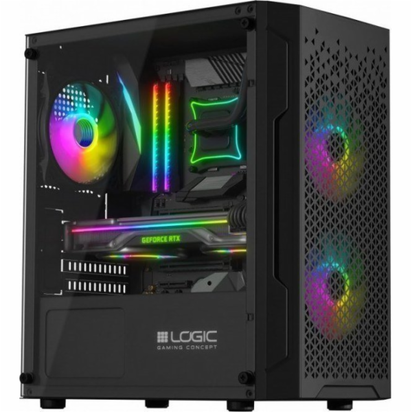 LOGIC PC skříň Aramis ARGB MINI 1x USB 3.0, 2x USB 2.0 + ...