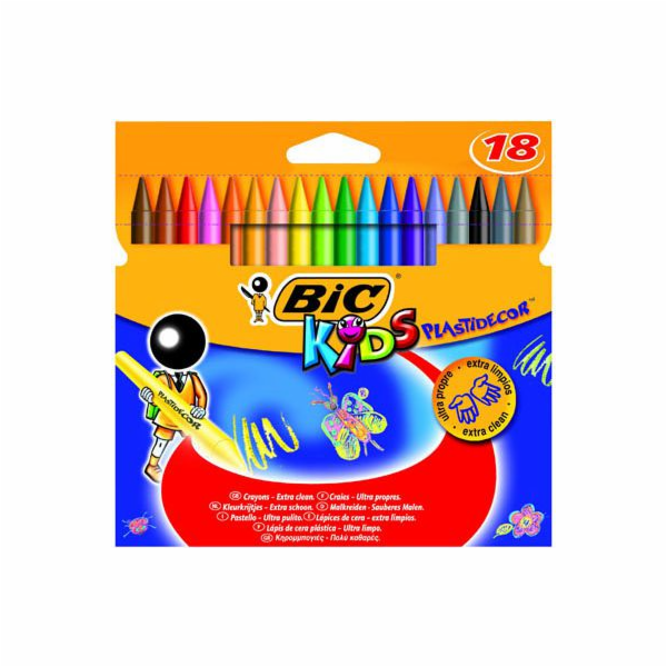 Bic BIC KIDS PLASTIDECOR CRAYONS BOX 18 KS - 829771