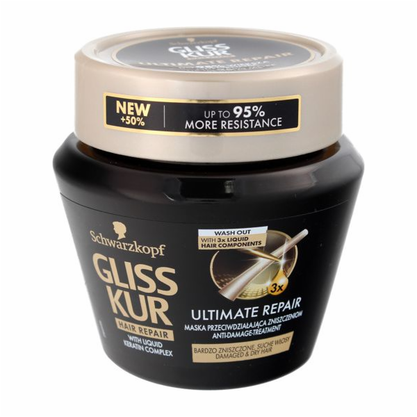 Schwarzkopf Gliss Kur Ultimate Repair Mask pro suché a ve...