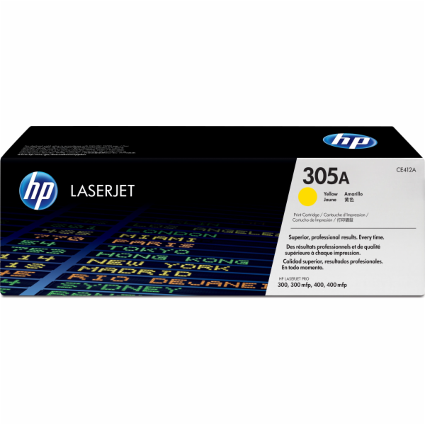 HP toner CE412A č. 305A (žlutý)