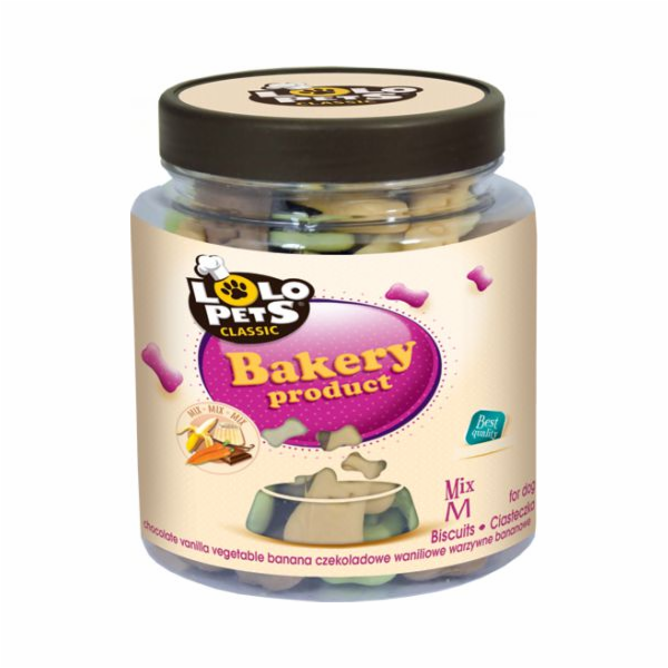 Lolo Pets Classic Cookies - Bones mix v L sklenicích - 210g