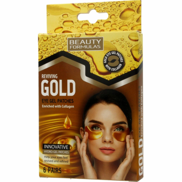 Beauty Formulas Zlaté náplasti na oči Zlaté 12 ks.