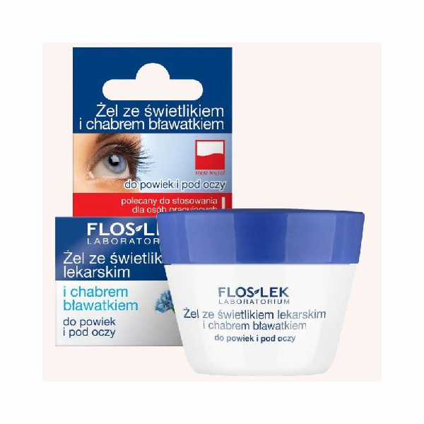 FLOSLEK Oční gel se světlíkem a chrpou na oční víčka, kel...