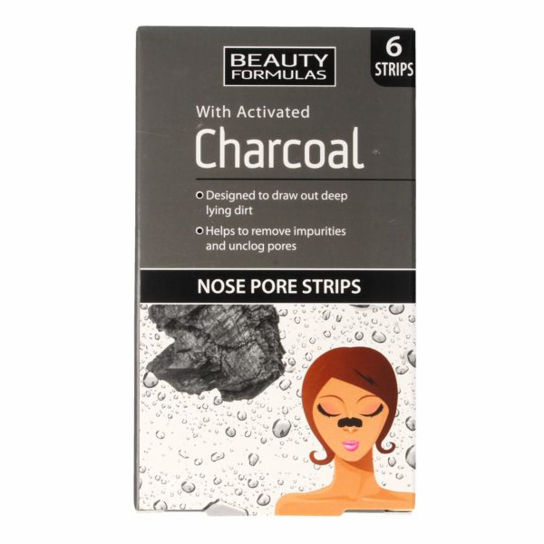 Beauty Formulas Charcoal Nos čisticí polštářky s aktivním...