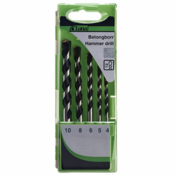 Sada válcových vrtáků do betonu Luna 10 5 6 8 4 mm (23216...