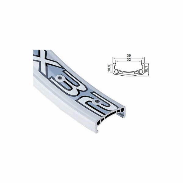 ALEXRIMS Extreme DX32 ráfek CNC s bočním krytem 24x48 bíl...