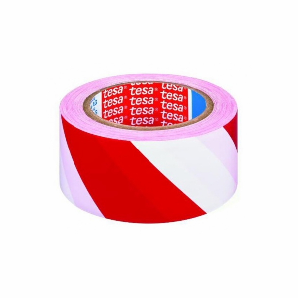 Tesa výstražná samolepicí páska 33m 50mm červenobílá (H60...