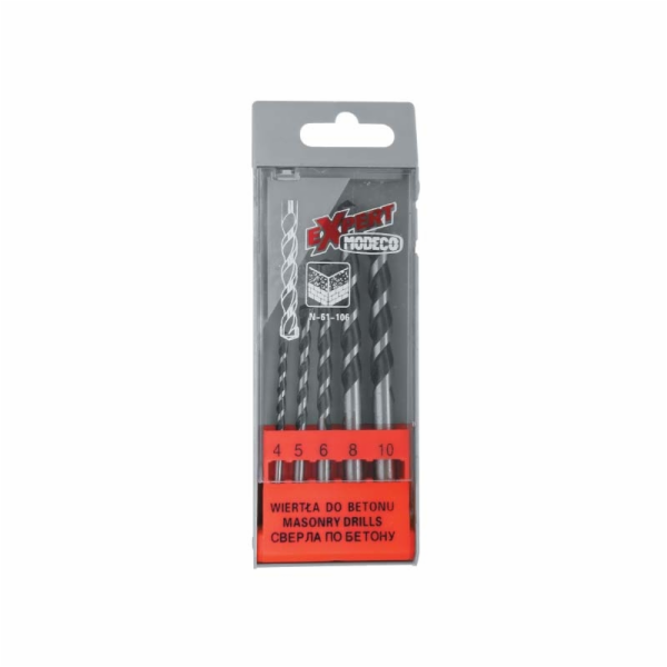 Sada válcových vrtáků do betonu Modeco 10 5 6 8 4 mm (MN-...