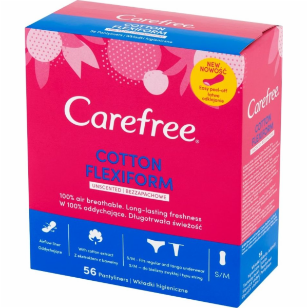 Carefree Carefree Cotton Flexiform Panty vložky Neparfémo...