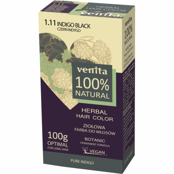 Venita Herbal barva na vlasy 1.11 Indigo Black