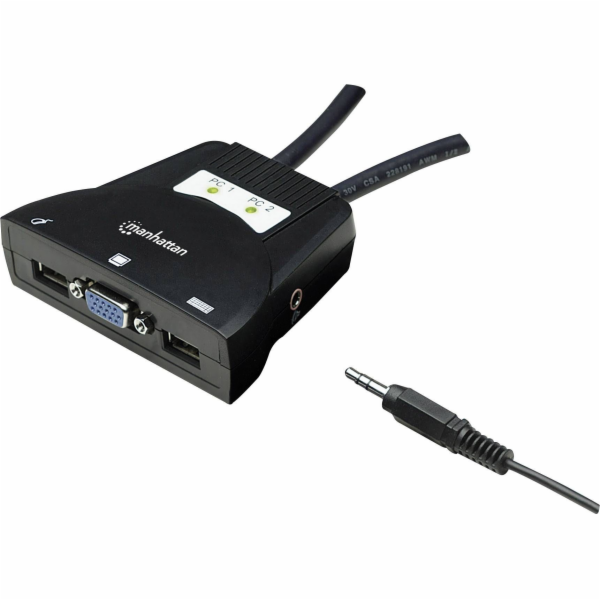 Manhattan 2-Port Mini KVM Switch 151245