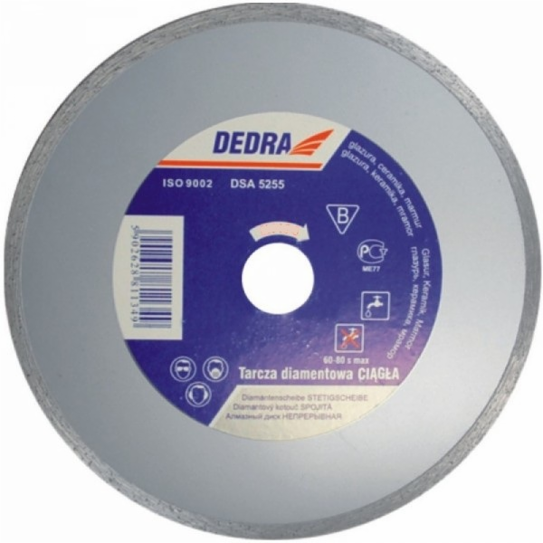Dedra Kontinuální diamantový řezný kotouč 180mm H1134