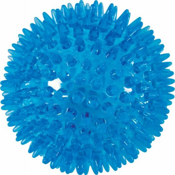 Hrací míč Zolux TPR POP s hroty 8 cm, tyrkysová barva