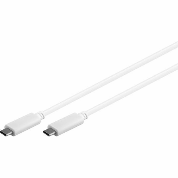 Goobay USB C – USB C kabel bílý 1m (67194)